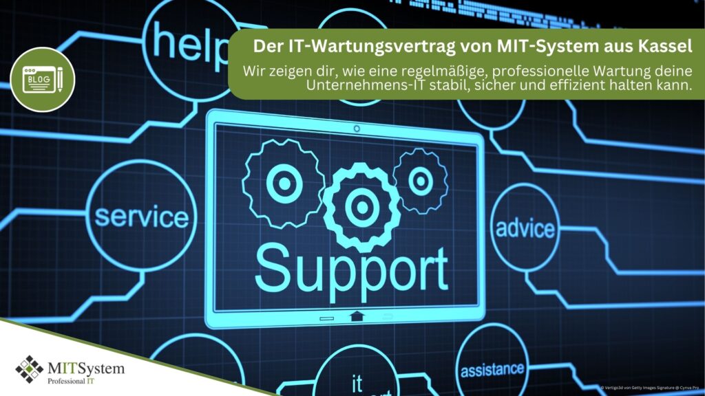 MIT-System aus Kassel zeigt dir, wie eine regelmäßige, professionelle Wartung deine Unternehmens-IT stabil, sicher und effizient halten kann.