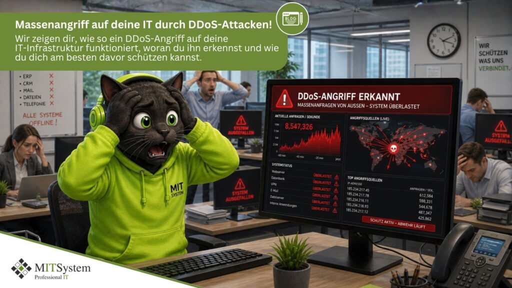 Was ist ein DDoS-Angriff und wie schützt du dich am besten davor mit MIT System aus Kassel?